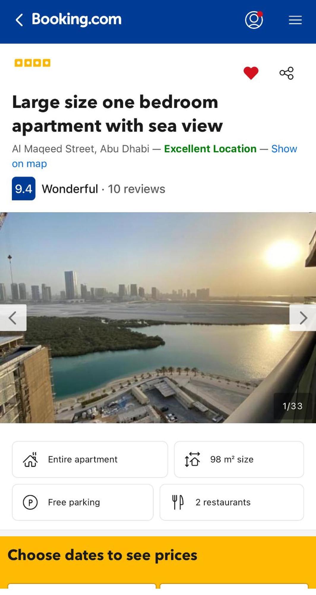 Large Size One Bedroom Apartment With Sea View Abu Dhabi Buitenkant foto
